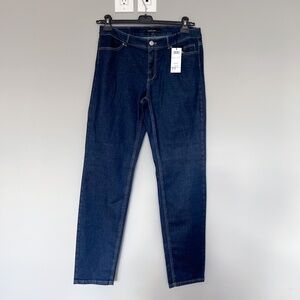 $220 NWT Marc Cain Dark Denim Straight Mid-Rise Jeans N5 US10